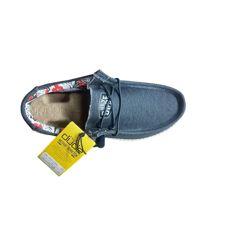 Hey Dude Men\'s Wally Canvas Stretch Navy Loafers Shoes Size 11 SKU 40022-410 Hey Dude Men main image 4