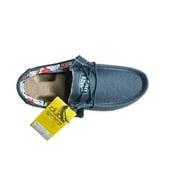 Hey Dude Men's Wally Canvas Stretch Blue Size 8 | Men's Shoes | Men Slip-on Loafers | Comfortable & Light-Weight