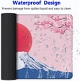 thumbnail image 5 of Large Gaming Mouse Mat/Pad with Non-Slip Rubber Base,Stitched Edge,Desk mat for Laptop,Computer & PC, Wristing Pad for Gamer,Office & Home,11.81''x31.50''x0.12'',Japanese Fuji Mountain Sakura, 5 of 6