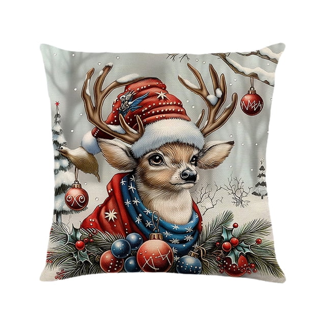 3D Effect Christmas Pillowcase Cover - Festive Home Sofa Decoration