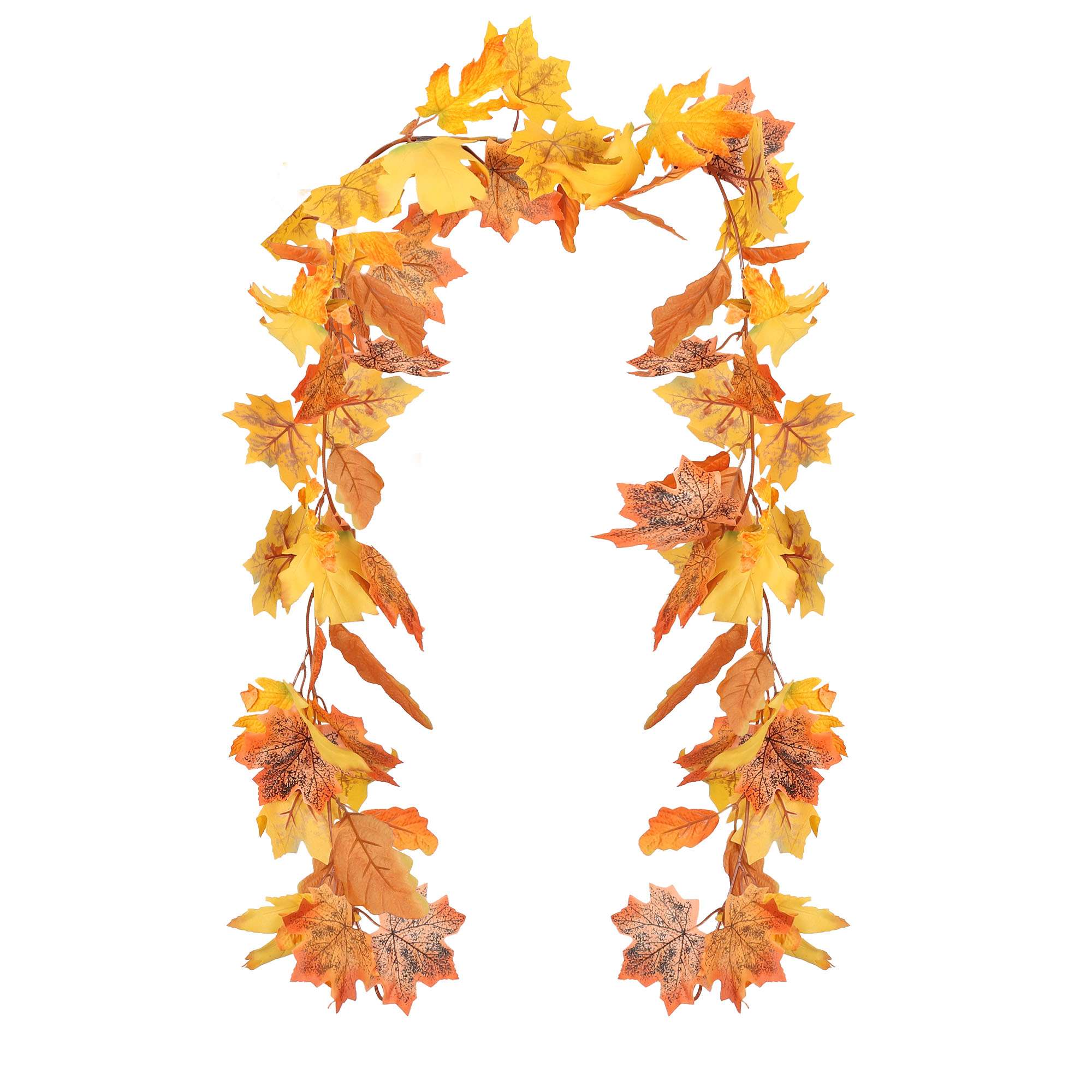 2/1 Pack Fall Maple Garland Clearance 5.6ft/Strand Artificial Fall