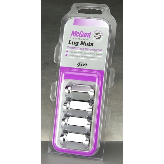 McGard 64002 Chrome Cone Seat Style Lug Nuts (M12 x 1.5 Thread Size) - Set of 4