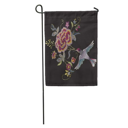 Nudecor Gold Oriental Floral Pattern Bird And Roses Ethnic Embroidered Flowers Garden Flag Decorative Flag House Banner 28x40 Inch Walmart Canada