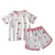 thumbnail image 1 of Odeerbi 0-10 Años Niños Niñas Conjuntos de Verano Estampado Camiseta Manga Corta de Algodón Pantalones Cortos Conjunto de Dos Piezas, 1 of 3