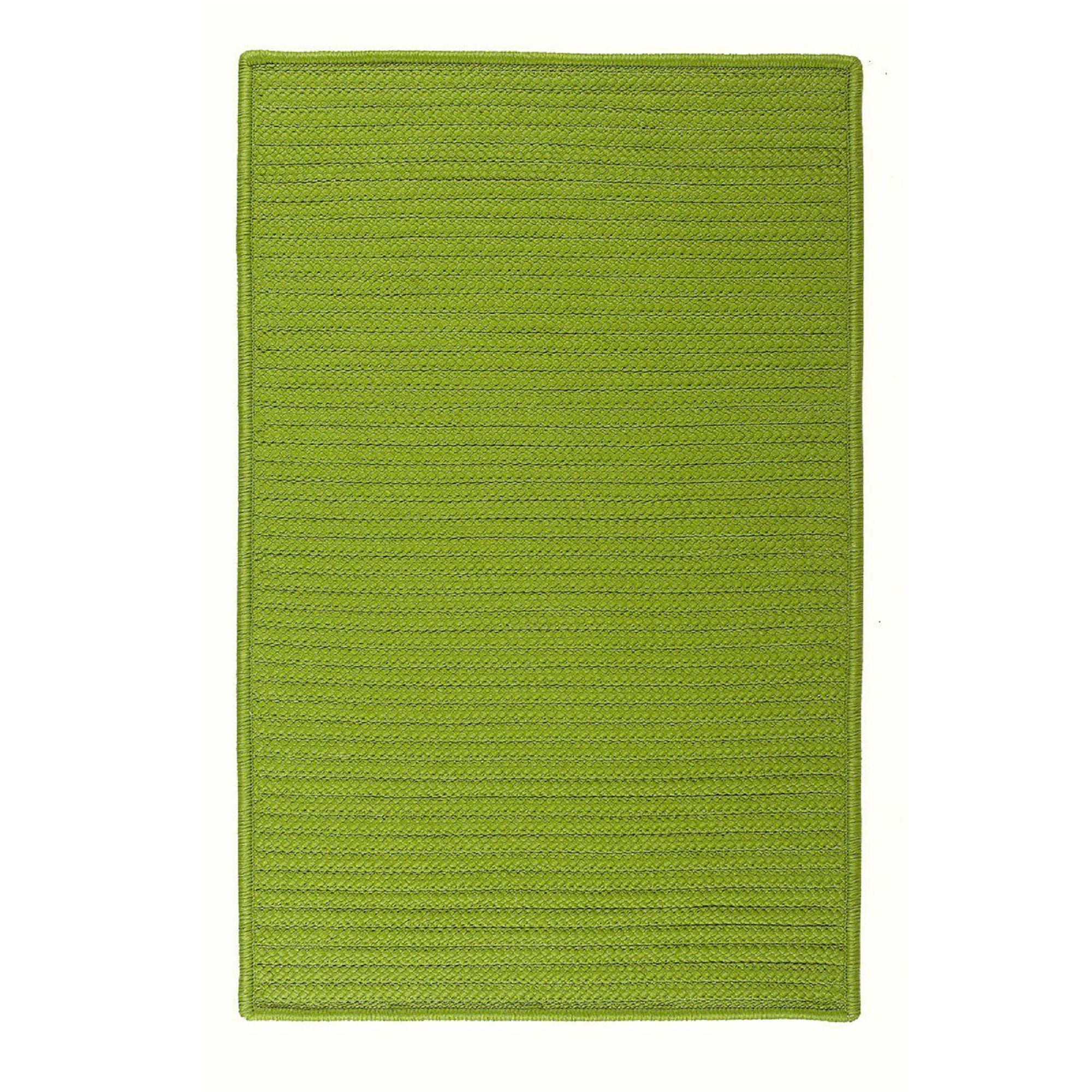 5' x 8' Lime Green Rectangular Area Throw Rug