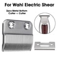 thumbnail image 3 of Replace Cutter Head Metal Bottom Clipper Blade for Electric Shaver-Silver, 3 of 7