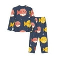 thumbnail image 2 of Uemuo Cute Puffer Fish Pattern Womens Pajama Sets,PJ Set for Women,Pajamas for Women Logo,Long Sleeve Pajama Set for Women,Soft Long Sleeve Top With Pants-Large, 2 of 9