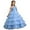 Blue, variant on Flower Girl Dresses Pageant Dress One Shoulder Ruffles Tiered Tutu Dress Party Long Dress for Girls Ball Gown for Age 7-8 Years Girl, Blue
