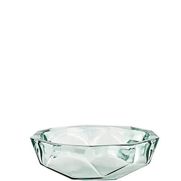 Couronne Co. Recycled Glass Bowl - Clear Fresh Fruit, Snack, Dessert, Party Serving Bowl - 10 inches