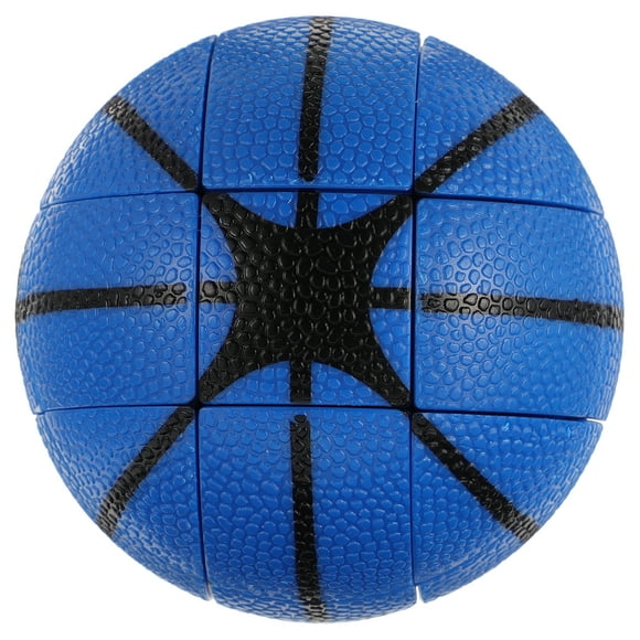 Cubo de plástico azul con forma de baloncesto, rompecabezas, para niños