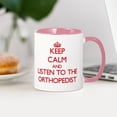 thumbnail image 3 of CafePress - Keep Calm And Listen To The Orthopedist Mugs - 11 oz Ceramic Mug - Novelty Coffee Tea Cup, 3 of 4