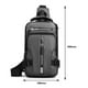 thumbnail image 3 of Mochila de hombro para hombre con varios bolsillos y puerto de carga USB (gris) Likrtyny Para estrenar, 3 of 6