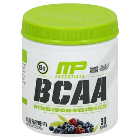 MusclePharm BCAA Essentials Powder, Post Workout Recovery, 30 Servings, Blue