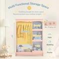 thumbnail image 4 of Curipeer Kids Dress up Storage with Flower Mirror, Kids Wardrobe Armoire for Bedroom - Pink, 4 of 9