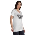 thumbnail image 2 of Inkmeso Vaccinated And Ready To Travel Funny Pro-Vaccine V-Neck T-shirt For Womens, 2 of 8