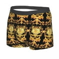 thumbnail image 4 of Male Fashion Luxury Golden Baroque Floral Underwear European Victorian Art Boxer Briefs Soft Shorts Panties Underpants, 4 of 7