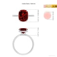 thumbnail image 5 of ANGARA Lab Grown 3.3 Ct Thin Shank Cushion Ruby Ring with Lab Diamond Accents for Women in 14K White Gold (Size-10x8mm) | July Birthstone, Anniversary, Jewelry Gift for Women | Lab-Grown Ruby Ring, 5 of 7