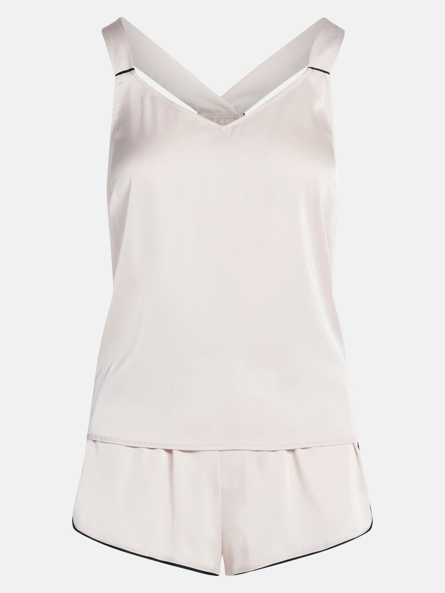 Joyspun Women’s Stretch Satin Cami and Shorts Pajama Set, 2-Piece, Sizes XS-3X
