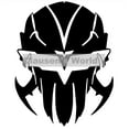 thumbnail image 6 of Clausen's World Design VETTATOR SKULL Hood/Door/Window Vinyl Decal 3 sizes - Compatible with Corvette C6, 6 of 11