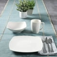 thumbnail image 5 of Open Box Gibson Zen 12 Piece Square Dinnerware Plate, Bowl, & Mug Set, White, 5 of 6