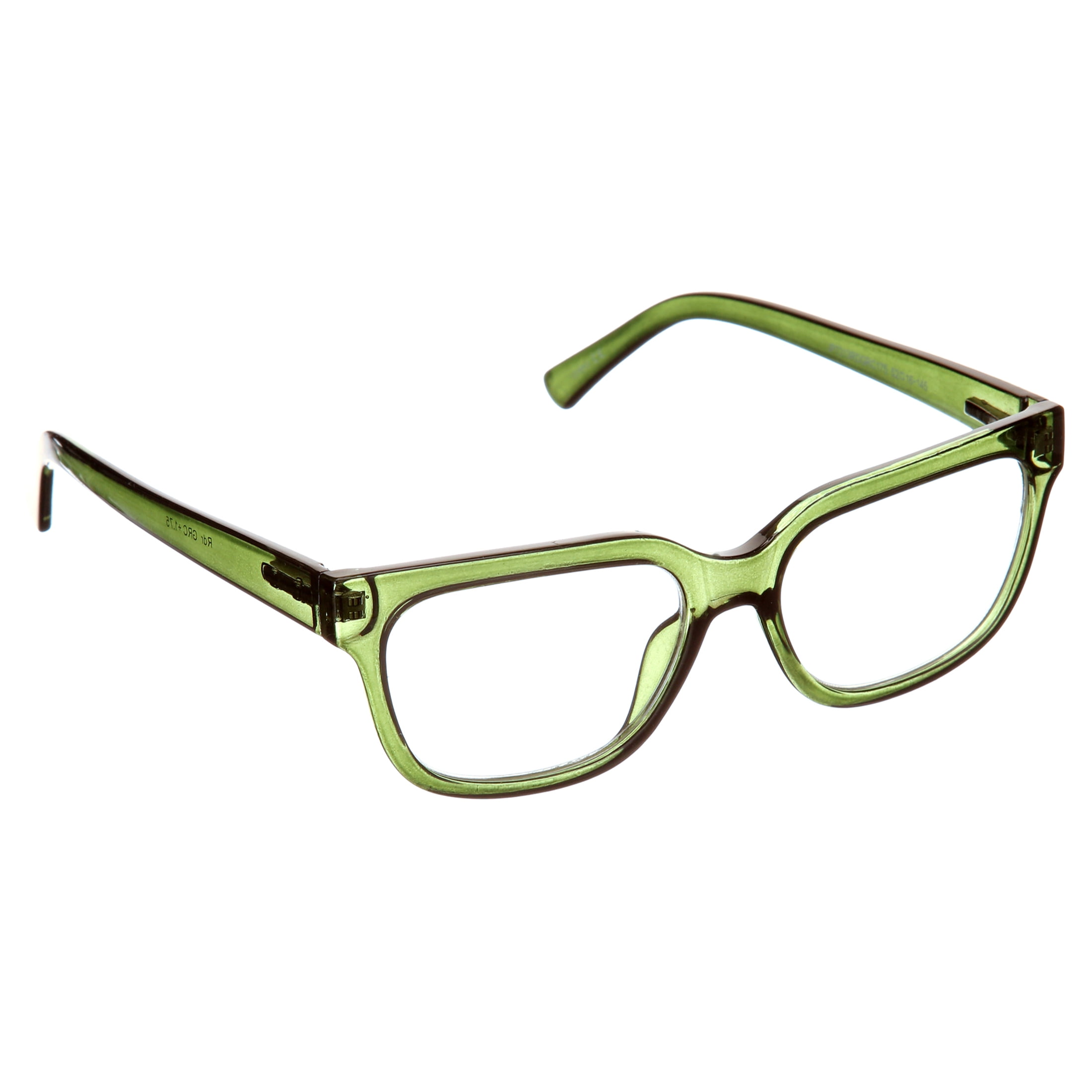 (2 pack) Jonas Paul Eyewear Blue Light Glasses Green Crystal, Magnifying Acrylic Lens, Unisex