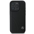 thumbnail image 3 of Mercedes MB Curved Stitches Leather Case for iPhone 16 Pro Max 6.9" Black - MEHCP16X23RBCSK, 3 of 6