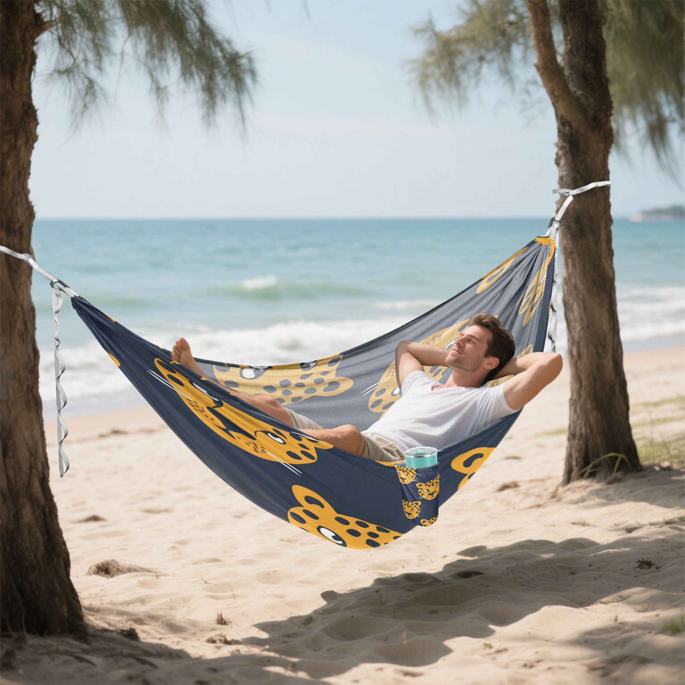 Hammock Camping Hammock Nylon Portable Hammock Travel Camping Hammock Leopard