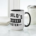 thumbnail image 4 of CafePress - World's Okayest Sister - 15 oz Ceramic Large White Novelty Mug, 4 of 4