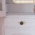 thumbnail image 3 of CRAFTHROU 2Pcs Vintage Style Brass Drawer Handles Coffee Color Floral Design for Cabinets, 3 of 6