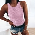 thumbnail image 4 of jobturf Party Tops for Women Dressy Casual Scoop Neck Sparkly Sequin Sleeveless Shirts Lightweight Blouses Holiday Summer Fashion Tank Top S-XXL, 4 of 10