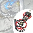 thumbnail image 4 of Desviador trasero de bicicleta 16T dientes Jockey polea jaula rueda guía Compatible con ajustes para accesorios de bicicleta de carretera Rojo 8700RD Cola Cambio trasero, 4 of 8