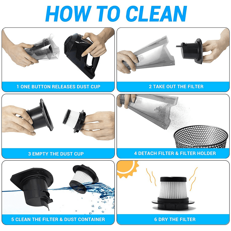 CHENXRN Hand Vacuum Cordless Rechargeable, Dust Busters Handheld Vacuum Strong Suction 8000Pa, Portable Mini Car Hand Held Vacuuming Cordless Cleaner