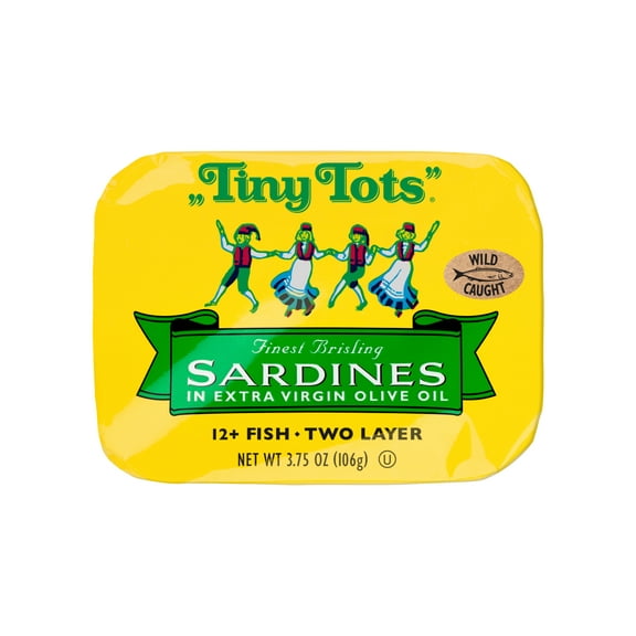 King Oscar Tiny Tots Wild Caught Sardines in Extra Virgin Olive Oil 3.75 ounces