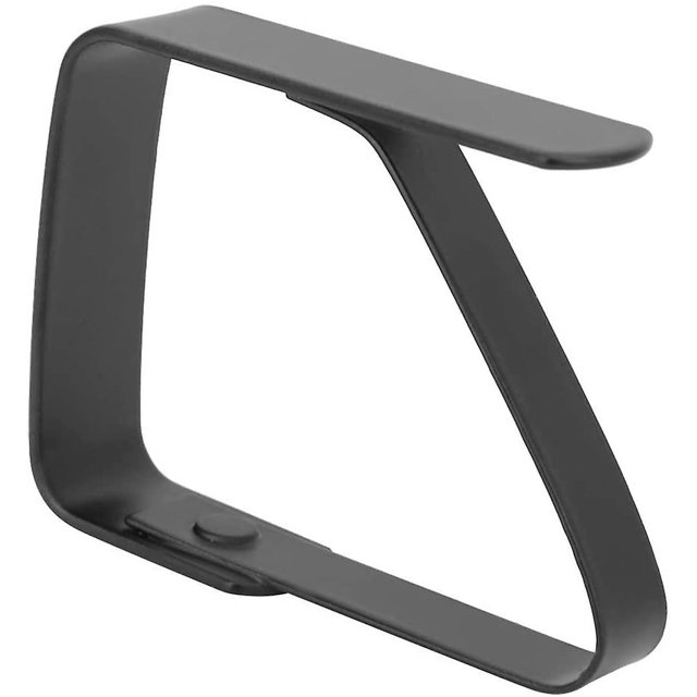 Pinzas de mantel antideslizante, pinza de mantel triangular de acero inoxidable (negro) Feliz Sencillez