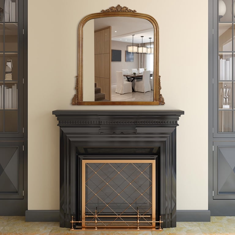 Ember Interiors Ornate Rectangle Mirror with Gold Frame photo 2