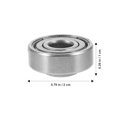 thumbnail image 2 of OFFIGAM 2 Pcs Durabilité Roulement de Roue avant de Fauteuil Roulant Pièces de Rechange en Fer Argenté pour Marcheurs, 2 of 8