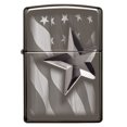 thumbnail image 2 of Zippo Armor Retro Star Black Ice Pocket Lighter, 2 of 7