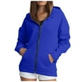 thumbnail image 5 of Akiihool Full Zip Hoodies for Women Womens Zip Up Hoodies Oversized Sweatshirts Long Sleeve Crop Sherpa Fall Outfits Fashion Clothes 2026 Blue,L, 5 of 8