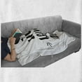 thumbnail image 6 of Live Laugh Love Soft Flannel Fleece Throw Blanket, Doodle Hearts Hand Drawn Style Modern Lettering Arrows Happiness, Cozy Plush for Indoor and Outdoor Use, 50" x 70", Black and White, by Ambesonne, 6 of 6