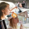 thumbnail image 2 of Car Sun Visor Vanity Mirror Rechargeable Led Light Car Visor Mirror with Lighting Modes Travel Makeup Mirror with Dimmable Touch Screen for Car Truck SUV Rear View Mirror (), 2 of 9