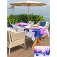 thumbnail image 5 of Outdoor Tablecloth with Umbrella Hole for Patio/Picnic/Party/Camping, Purple Pink Forest Waterproof Table Cloth Rectangle Table Cover Washable, Ombre Tree Abstract Art (60"x 102"), 5 of 8