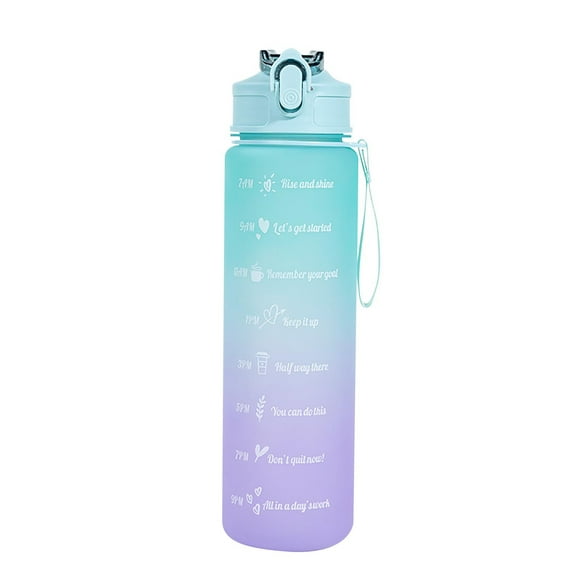 Water Bottle with Straw Sports Water Cup, Large Capacity Student Water Bottle, Fitness Cup, Grass Pot, Outdoor 750Ml Extra Large Space Cup Large Water Bottle
