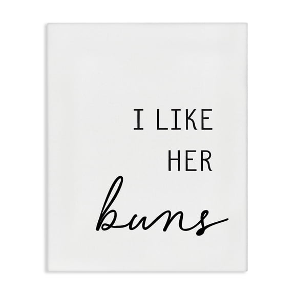 Like Her Buns Canvas Wall Art, design by Lettered and Lined
