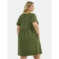 thumbnail image 2 of Terra & Sky Women's Plus Babydoll Knit Dress, Sizes 0X-5X, 2 of 4