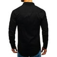 thumbnail image 3 of Men Solid Color Multi-Pockets Slim Fit Long Sleeve Turn Down Collar Shirt Top, 3 of 8