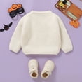 thumbnail image 5 of HNMKIU Girls Sweaters Halloween Pumpkin Embroidery Knit Top Toddlers Soft Comfortable Fall Winter Casual Outfit，18-24 Months, 5 of 8