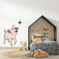 thumbnail image 2 of Vinyl Adhesive Kids Bedroom Living Room Children's Novel Charlotte's Web Decor Art Wilbur And Charlotte Wall Decal Design - 22" x 36" Removable Home Livestock Pig And Barn Spider Decoration Sticker, 2 of 5