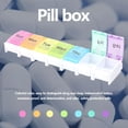 thumbnail image 2 of Caja de pastillas semanales de 7 díassoporte para tabletaestuche de almacenamientocontenedor de medicamentos, 2 of 6