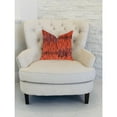thumbnail image 2 of Plutus 18" x 18" Luminous Skyscraper Luxury Throw Pillow in Orange Red Tones, 2 of 3