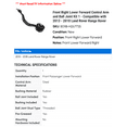 thumbnail image 2 of Front Right Lower Forward Control Arm and Ball Joint Kit 1 - Compatible with 2013 - 2018 Land Rover Range Rover 2014 2015 2016 2017, 2 of 2
